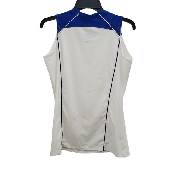 UnderArmour Under Armour Women's White Blue Trim Fitted Sleeveless Active Tank L - Picture 6 of 6